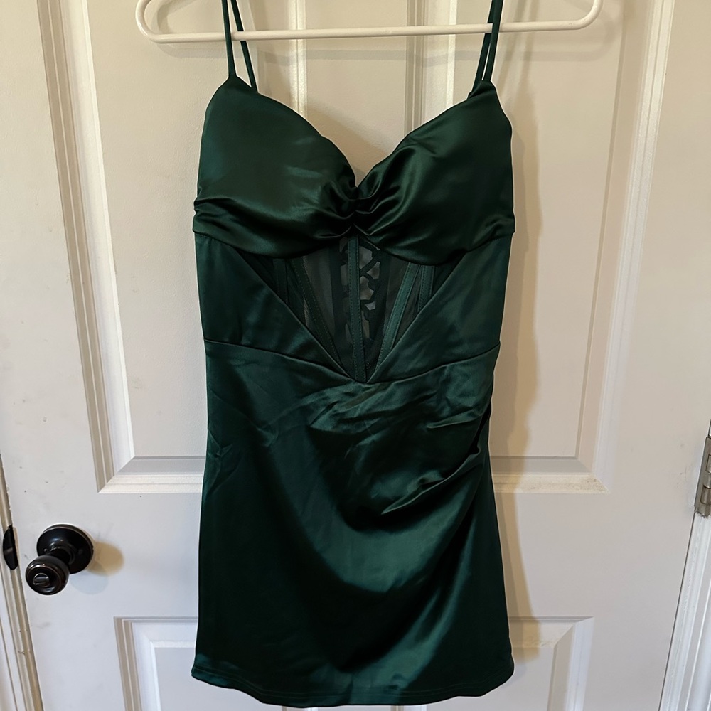 Windsor Dark Green Mini Dress